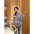Women Vintage Ruffle Tie Latern Flare Sleeves Tops